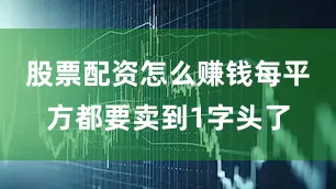 股票配资怎么赚钱每平方都要卖到1字头了