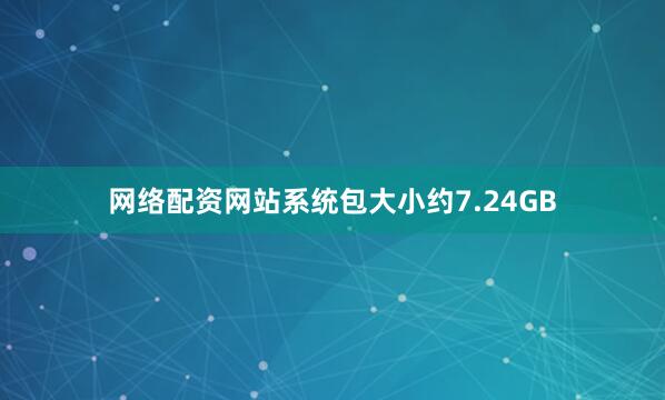 网络配资网站系统包大小约7.24GB