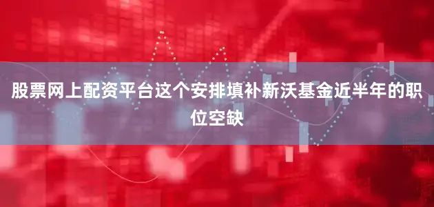 股票网上配资平台这个安排填补新沃基金近半年的职位空缺